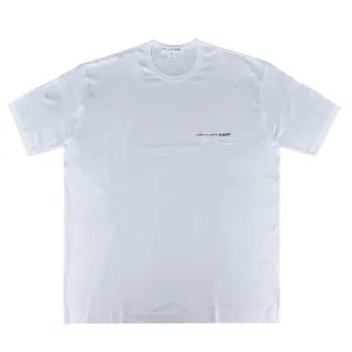 【川久保玲】COMME DES GARCONS川久保玲LOGO短袖寬鬆純棉T恤(男款/白)