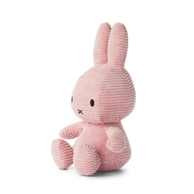 BON TON TOYS Miffy米菲兔ECO燈芯絨填充玩偶-粉(50cm玩偶、娃娃、公仔)