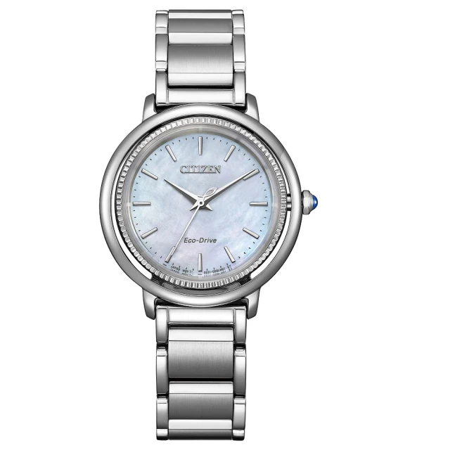 CITIZEN 星辰 L系列 貝殼錶面光動能女錶/31.2mm(EM1100-84D)