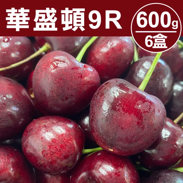 【甜露露】華盛頓9R櫻桃600gx6盒(每盒600g±10%)