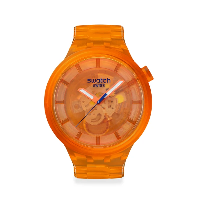 SWATCH BIG BOLD 系列手錶 ORANGE JOY 橘色 男錶 女錶 手錶 瑞士錶 錶(47mm)