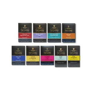 【即期良品英國皇家泰勒茶Taylors】特級經典茶包系列20入/盒(大吉嶺伯爵洋甘菊花茶阿薩姆紅茶薄荷茶賞味期)