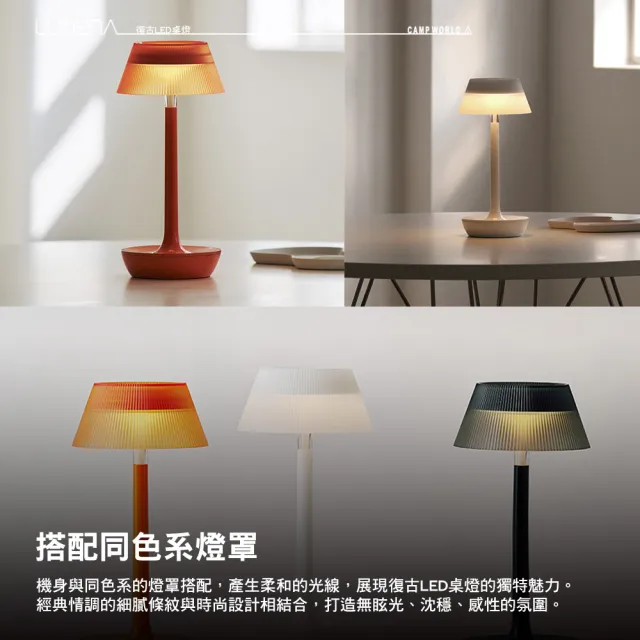 【N9】復古LED桌燈(露營燈 照明燈 檯燈 露營 逐露天下)