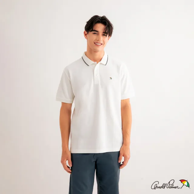 【Arnold Palmer 雨傘】男裝-彈力速乾吸排滾邊配色POLO衫(5色)
