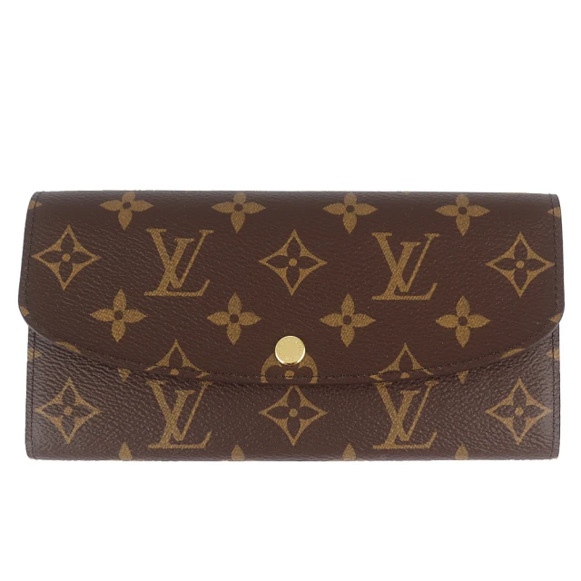 Louis Vuitton 路易威登Louis Vuitton 路易威登 Monogram經典LV花紋帆布壓扣長夾(M60697/紫色)