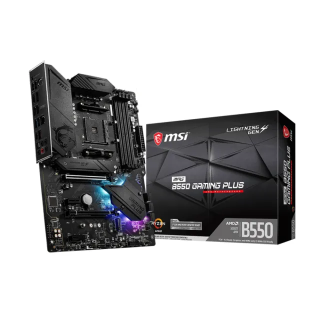 【MSI 微星】M+U組合★MPG B550 GAMING PLUS主機板+AMD  Ryzen R5-7600 CPU