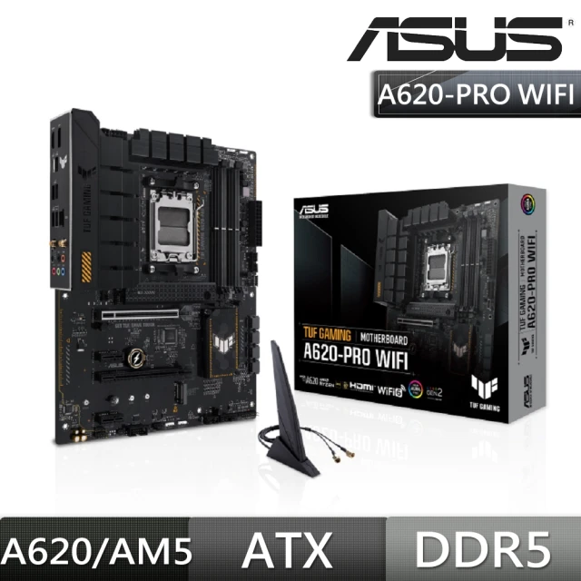 ASUS 華碩 M+U組合★【ASUS 華碩】TUF GAMING A620-PRO WIFI主機板+AMD Ryzen R3-4100 CPU