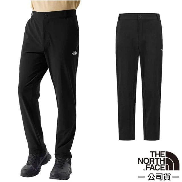 The North Face 男 NEW ESSEMTIAL 戶外休閒長褲_亞洲版型.機能運動登山健行褲(83OO-4H0 宇宙黑 V)