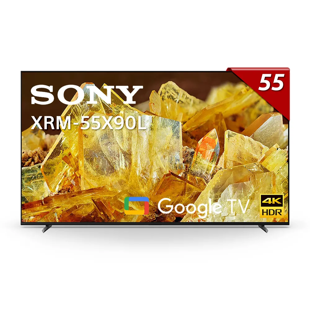 【SONY 索尼】BRAVIA 55型 4K HDR Full Array LED Google TV 顯示器(XRM-55X90L)