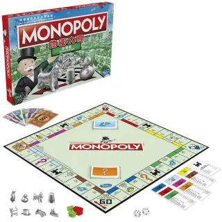 【MONOPOLY 地產大亨】桌遊系列(經典地產大亨遊戲，適合 2 至 6 名玩家的家庭桌上遊戲)