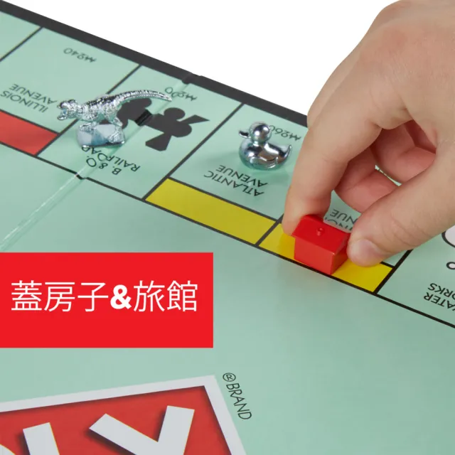 【MONOPOLY 地產大亨】桌遊系列(經典地產大亨遊戲，適合 2 至 6 名玩家的家庭桌上遊戲)