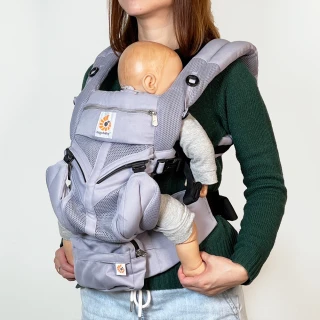 【Ergobaby】Omni 360透氣款嬰兒揹巾/揹帶 親子良品(淺灰)