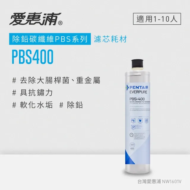 【EVERPURE 愛惠浦】PBS400碳纖活性碳濾芯 可取代OW4PLUS濾芯(DIY更換)