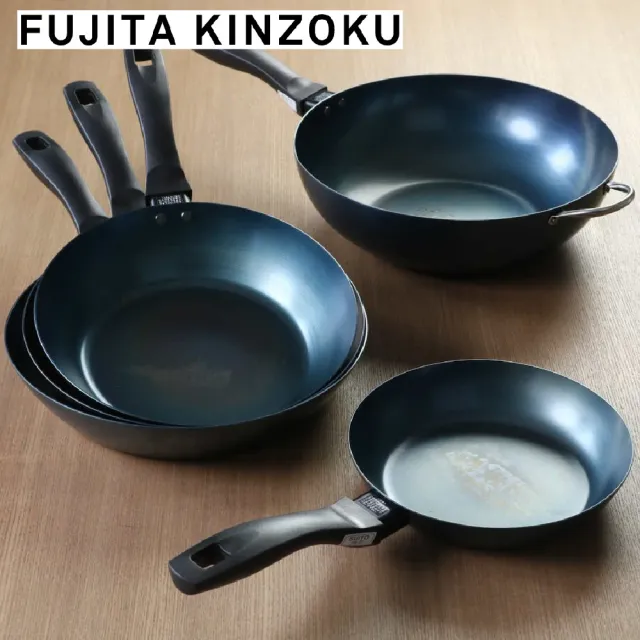 【藤田金屬】職人製深鐵炒鍋 28cm 日本製 IH爐可用鍋(不挑爐具 無塗層 深煎鍋 平底鍋)