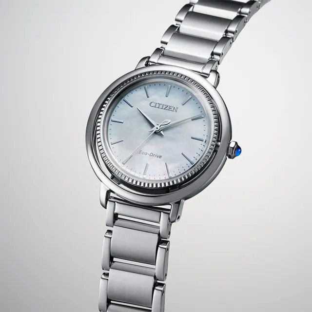 【CITIZEN 星辰】L系列 珍珠貝光動能女錶 手錶 過年禮 推薦(EM1100-84D)