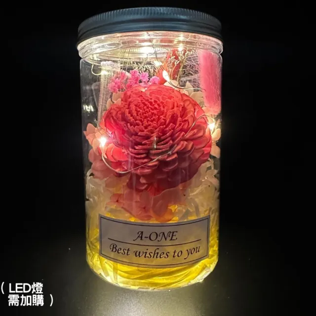 【A-ONE 匯旺】情人節花罐 紅玫瑰花 通草手工花 索拉花 香皂花 永生花束 畢業花瓶