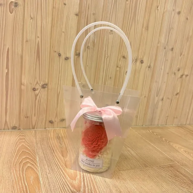 【A-ONE 匯旺】情人節花罐 紅玫瑰花 通草手工花 索拉花 香皂花 永生花束 畢業花瓶