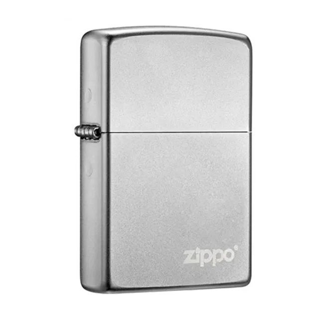 【Zippo】經典磨砂標誌防風打火機(美國防風打火機)