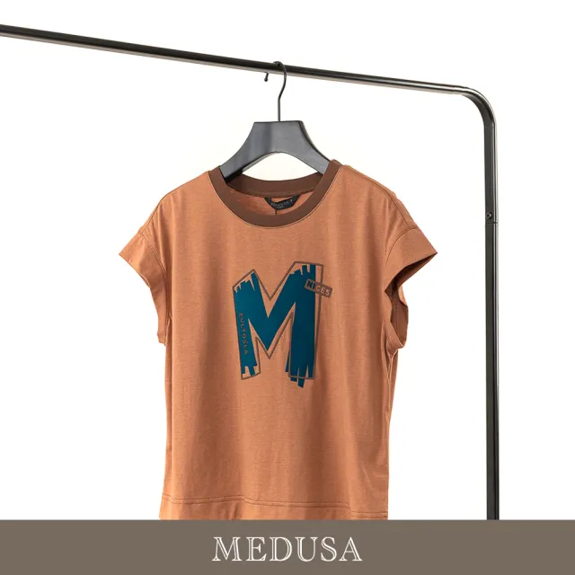 【MEDUSA 曼度莎】現貨-塗鴉M字休閒T恤（M-XL）｜女休閒上衣 短袖T恤 短袖上衣(305-58701)