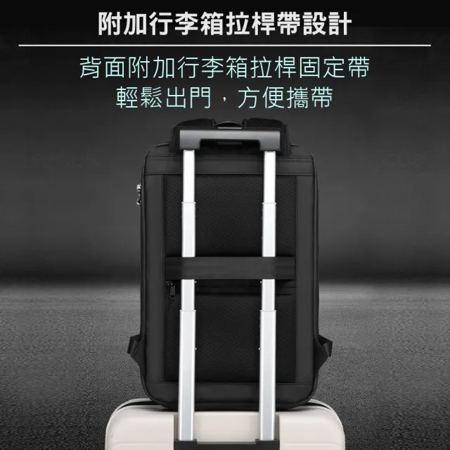 【BAGGLY&CO】雙11 男款安東尼PC硬殼雙肩商務休閒防水包(防水包 商務包)