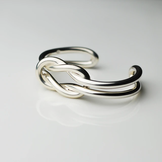 Georg Jensen 喬治傑生 DOUBLE LOVE KNOT#627 雙結純銀手環