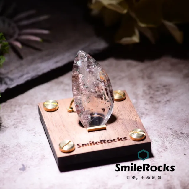 【SmileRocks 石麥】石麥水晶原礦  幽靈隨形水晶 No.040590765(SmilePad 6X6底板)