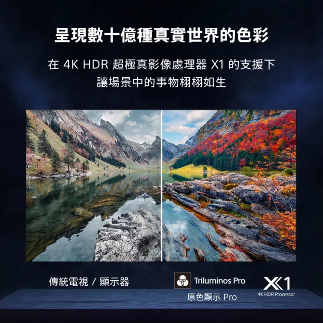 【SONY 索尼】BRAVIA 3 65型 X1 4K HDR Google TV顯示器(Y-65S30)