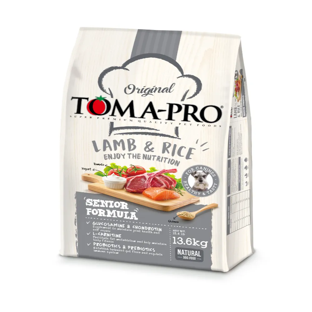 【TOMA-PRO 優格】經典系列狗飼料-高齡犬 羊肉+米 13.6 公斤(高纖低脂配方)