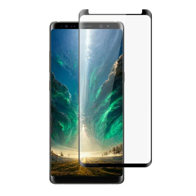 三星 Note 8 保護貼 買一送一 滿版曲面黑框手機保護貼(買一送一 三星 Note 8 保護貼)