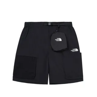 【The North Face 官方旗艦】北面UE男款黑色DWR防潑水大口袋可收納短褲｜8A8EJK3