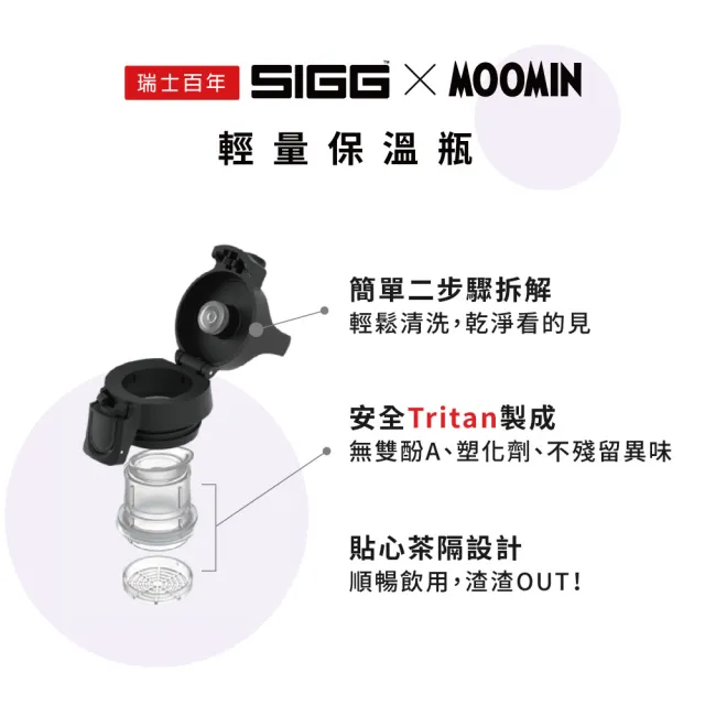 【SIGG】官方直營 Moomin 輕量保溫瓶 330ml(保冰22小時、保溫7小時)