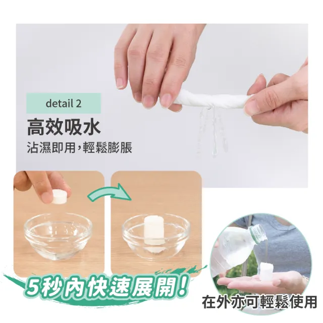 【FL 生活+】超值-60入-日拋式超厚加大環保壓縮毛巾-25x40公分(拋棄式/壓縮毛巾/洗臉巾/糖果毛巾/YG-092*2)