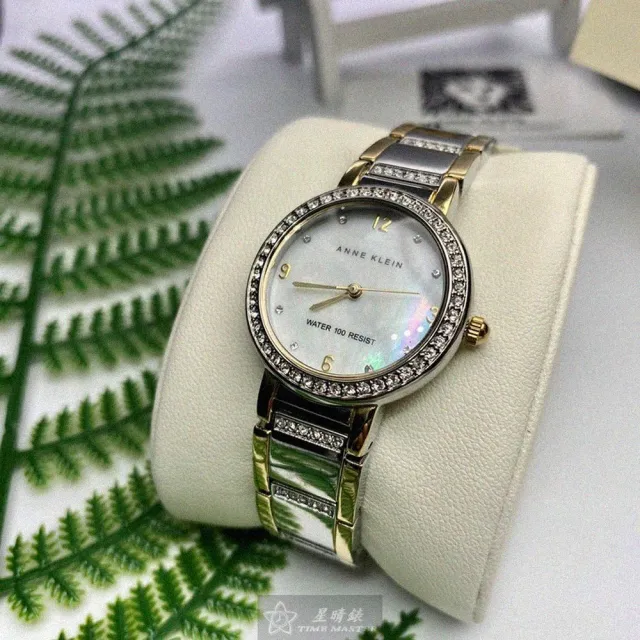 【ANNE KLEIN】雙11手錶型號AN00631(銀色錶面銀錶殼金銀相間精鋼錶帶款)