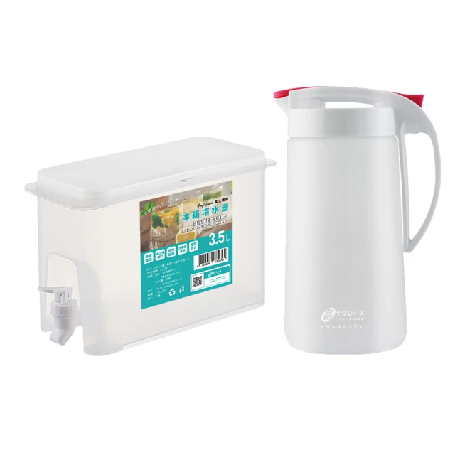 FUJI-GRACE 日本富士雅麗 SGS 冰箱冷水壺3.5L+Tritan冷水壺1600ml