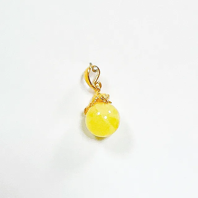 波蘭天然變色龍蜜蠟球形吊墜