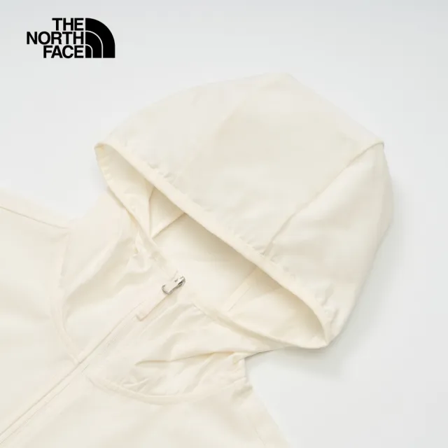 【The North Face 官方旗艦】北面女款白色DWR防潑水外套｜7WCP4HP(抗UV)