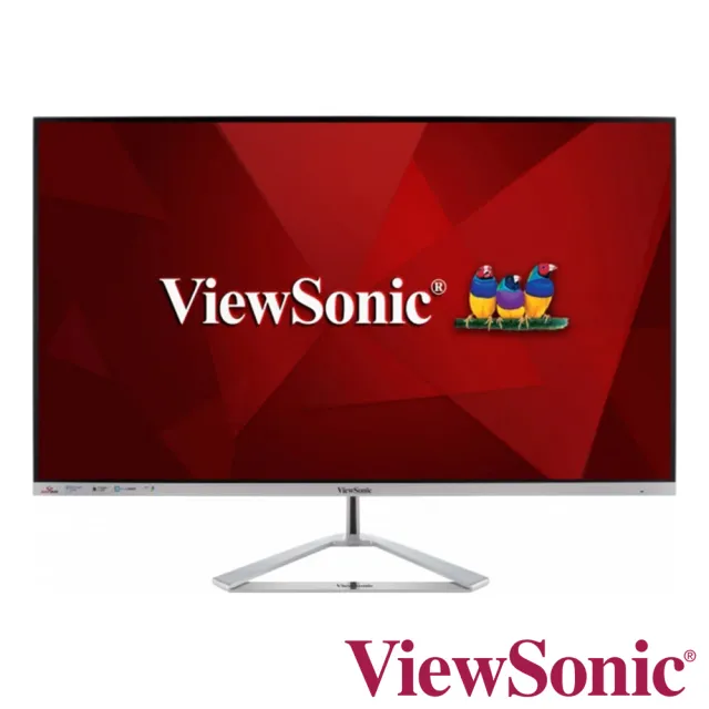 【ViewSonic 優派】雷雕鍵帽電競鍵盤組VX3276-MHD-3 32型 IPS 美型 窄邊框螢幕(HDR10/內建喇叭)