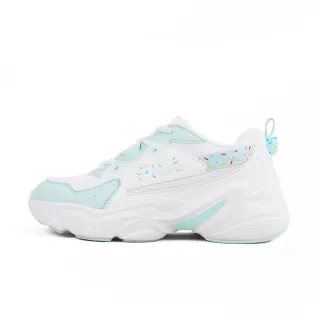 【FILA】HIDDEN TAPE 9 女 運動休閒鞋 厚底 白粉綠(5-J929Y-166)