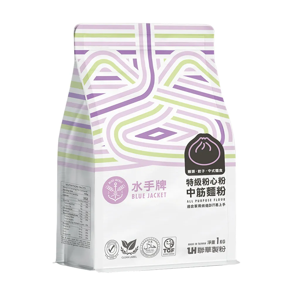 【聯華製粉】水手牌特級粉心粉4入*1kg(中筋麵粉)