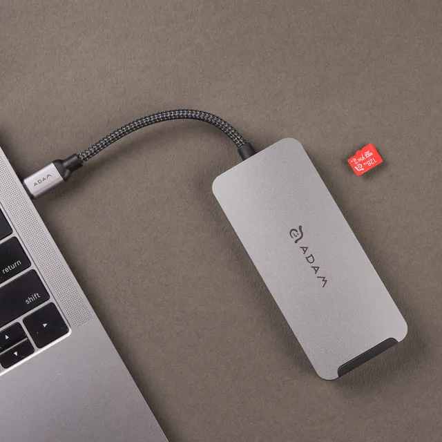 【ADAM 亞果元素】Hub A08 八合一  USB-C  HUB集線器(一秒擴充MacBook Pro)