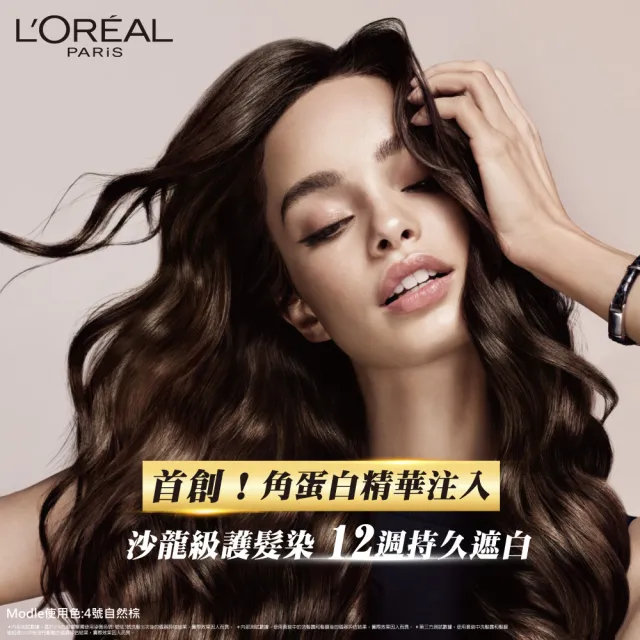 【LOREAL Paris 巴黎萊雅】優媚霜三重護髮染髮霜2入組-3.6 緋紅棕(即期品效期20250412)