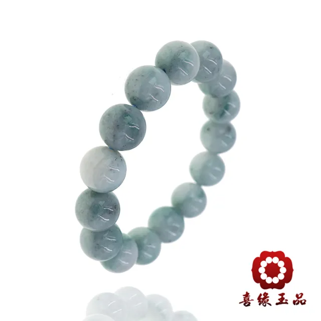 【喜緣玉品】天然翡翠A貨 飄花 手珠(06)(開運風水)