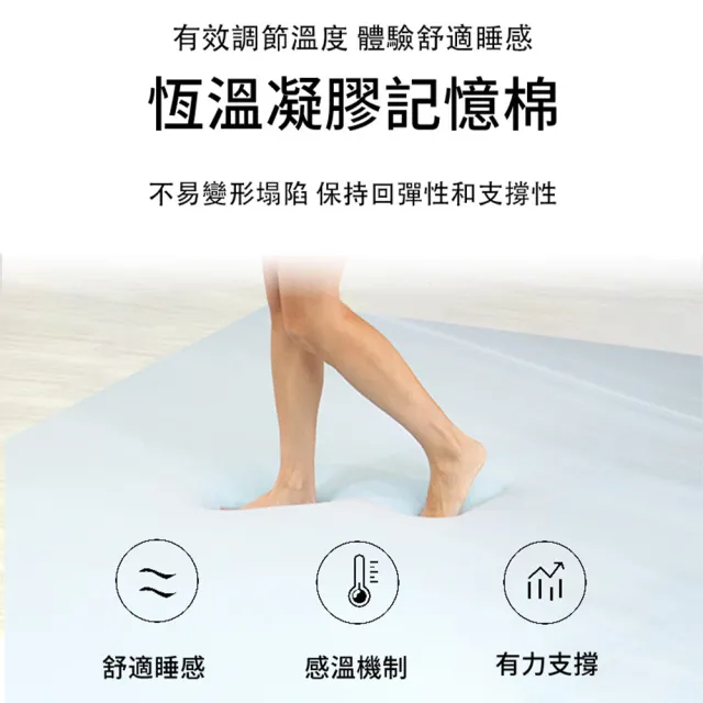 涼感記憶床墊 標準單人尺寸 10公分厚度(防螨抗菌 慢回彈、單人床墊、床墊)