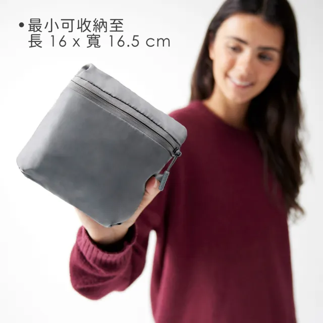 【Travelon】美國 Pi摺疊收納托特包 石墨灰 / 防潑水肩背側背包 背帶包 折疊拉桿包 年末送禮