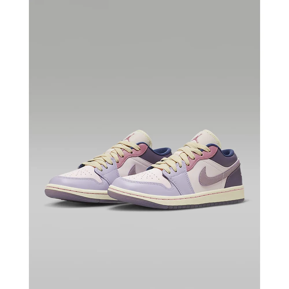 【NIKE 耐吉】運動鞋 休閒鞋 女鞋 WMNS AIR JORDAN 1 LOW Pastel Purple 紫 粉紅 莓果 低筒 AJ1(DZ2768651)