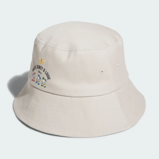 【adidas 愛迪達】帽子 漁夫帽 運動帽 遮陽帽 三葉草 DISNEY BUCKET 米白 JL7656