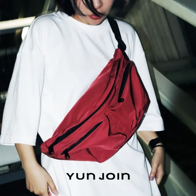 【YUN JOIN】雙11 EffoEase 快取雙袋斜跨包(防水包 側背包 大容量 防潑水 可放水瓶 雨傘)