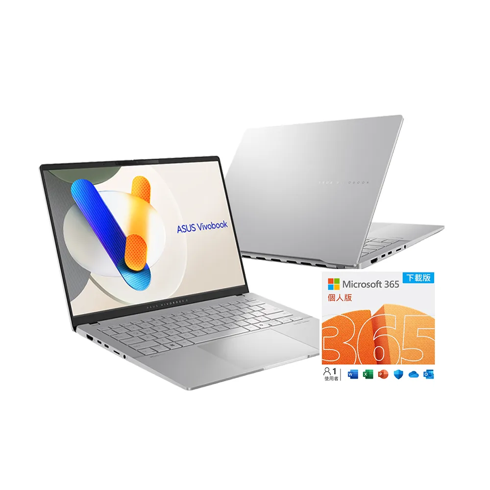 【ASUS】微軟M365一年組★14吋R5輕薄筆電(VivoBook S M5406NA/R5-7535HS/16G/512G/W11/OLED)