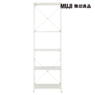 【MUJI 無印良品】SUS鋼製層架組/亮面淺灰/大(大型家具配送)