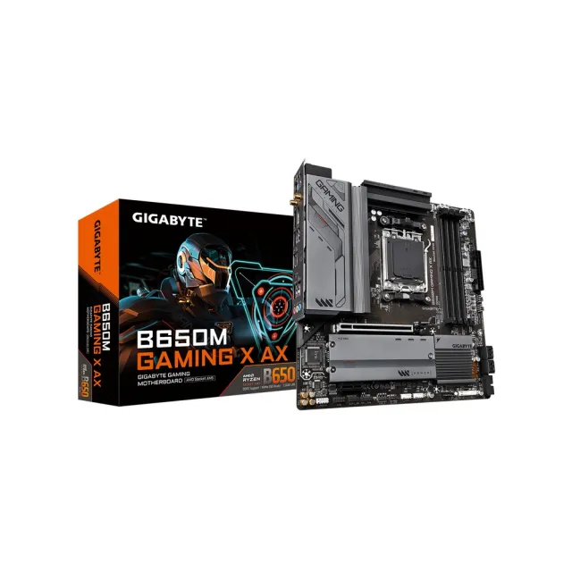 【GIGABYTE 技嘉】M+U組合★B650M GAMING X AX主機板+AMD Ryzen R5-7600CPU